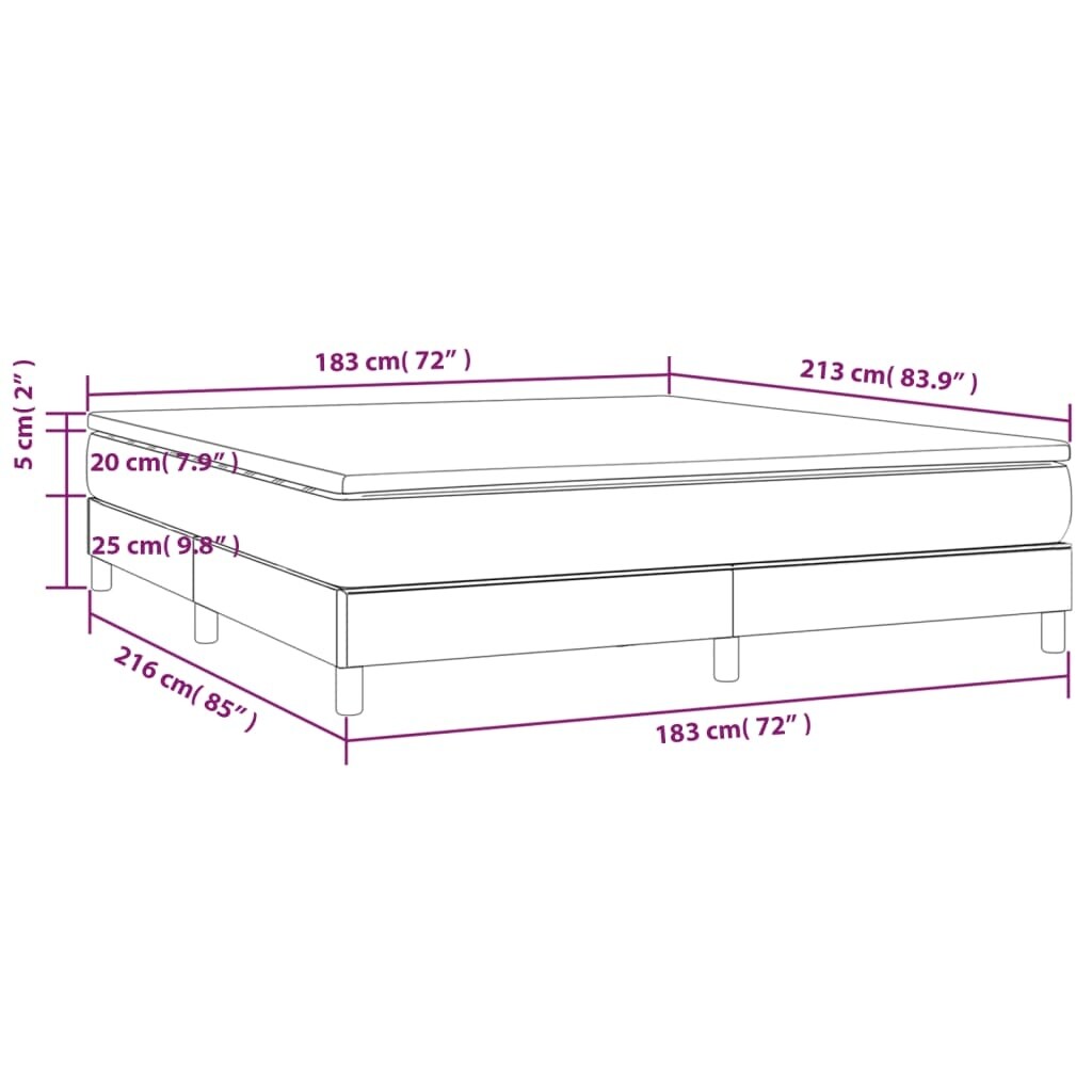vidaXL Struttura Letto Box Spring con Materasso per Camera da Letto in Similpelle