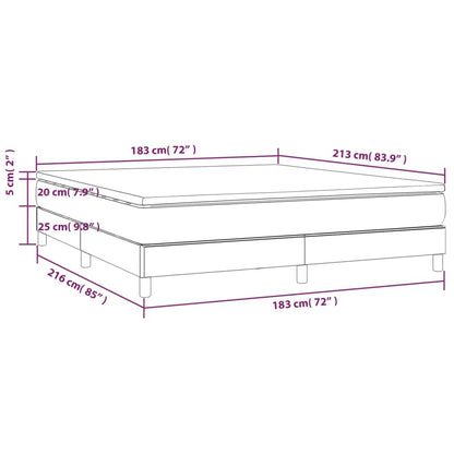 vidaXL Struttura Letto Box Spring con Materasso per Camera da Letto in Similpelle