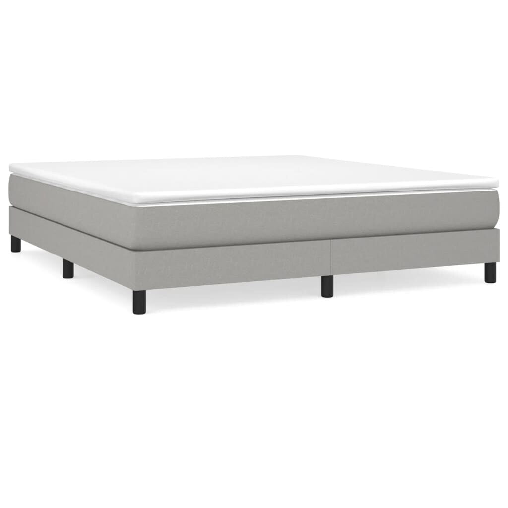 vidaXL Struttura per letto a molle con base a piattaforma e materasso in tessuto