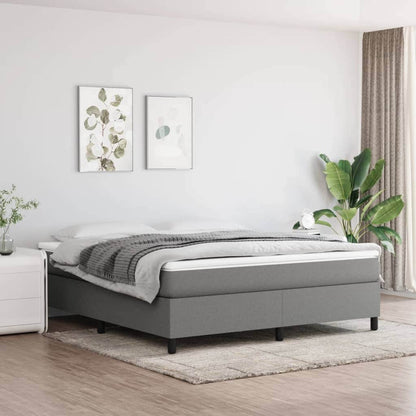 vidaXL Struttura per letto a molle con base a piattaforma e materasso in tessuto