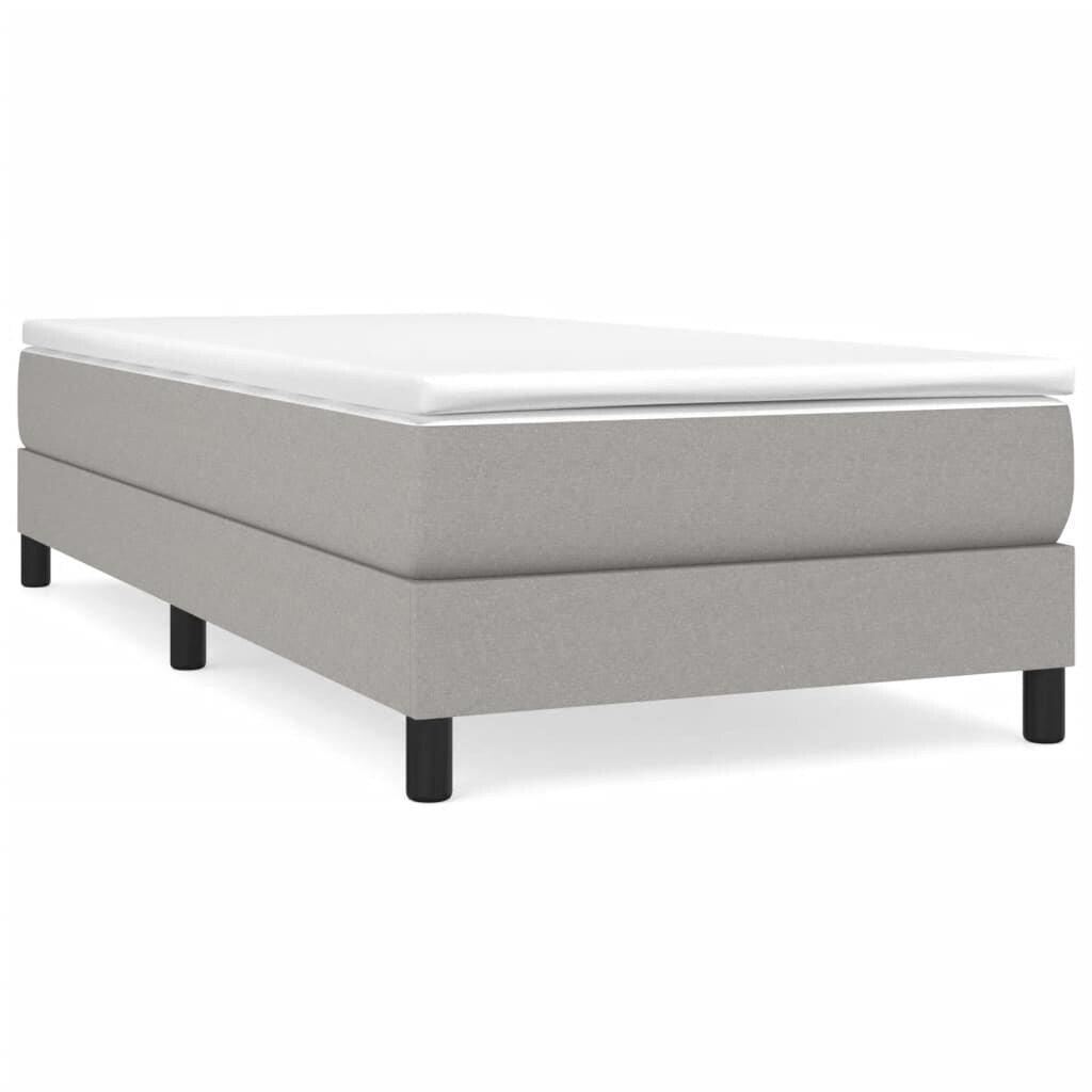 vidaXL Struttura per letto a molle con base a piattaforma e materasso in tessuto