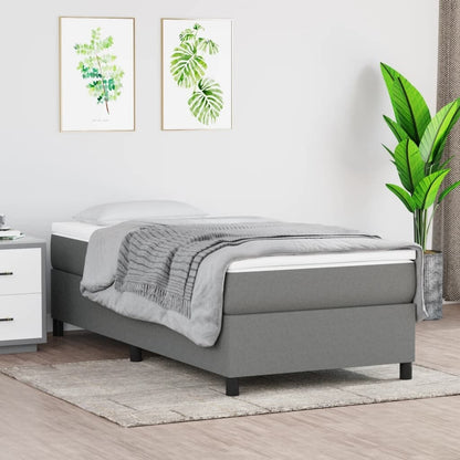 vidaXL Struttura per letto a molle con base a piattaforma e materasso in tessuto