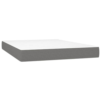 vidaXL Struttura per letto a molle con base a piattaforma e materasso in tessuto