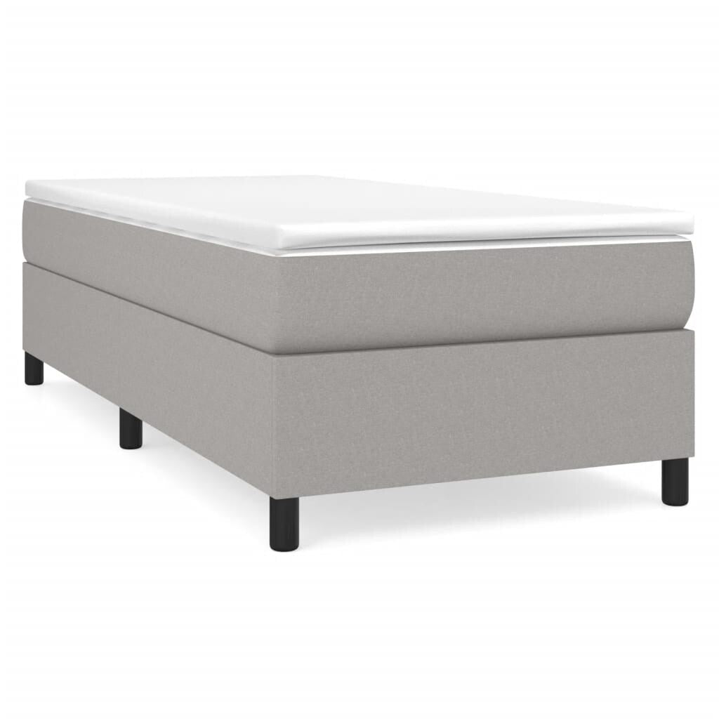 vidaXL Struttura per letto a molle con base a piattaforma e materasso in tessuto