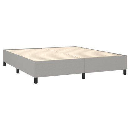 vidaXL Struttura per letto a molle con base a piattaforma e materasso in tessuto