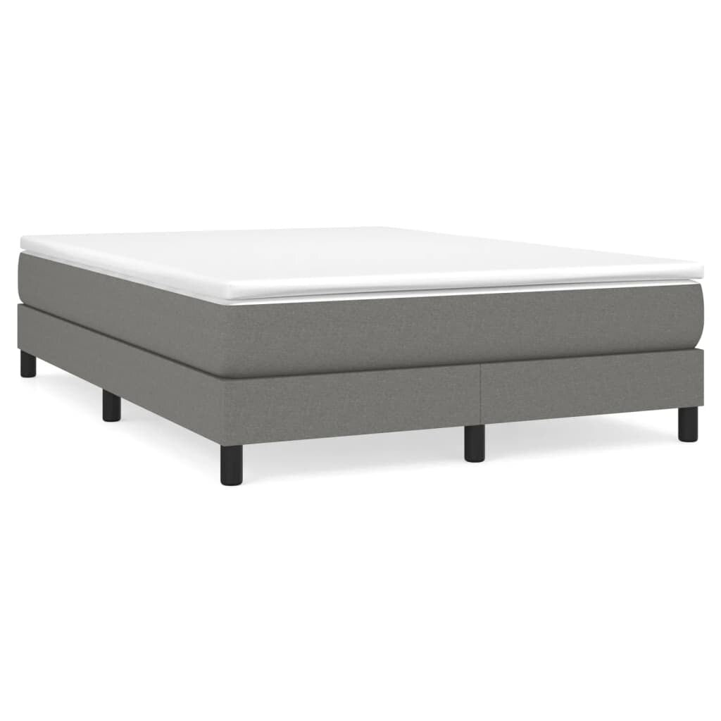 vidaXL Struttura per letto a molle con base a piattaforma e materasso in tessuto
