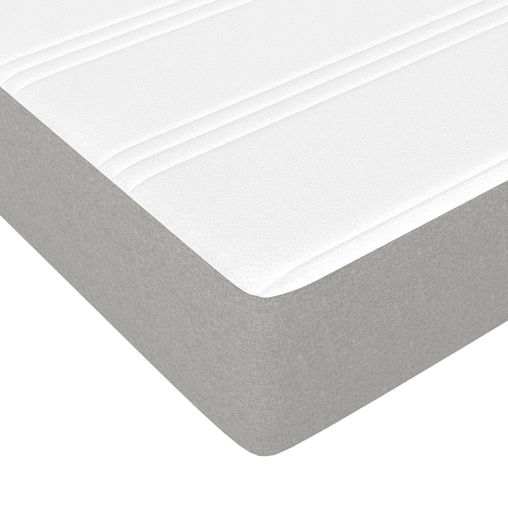 vidaXL Struttura per letto a molle con base a piattaforma e materasso in tessuto
