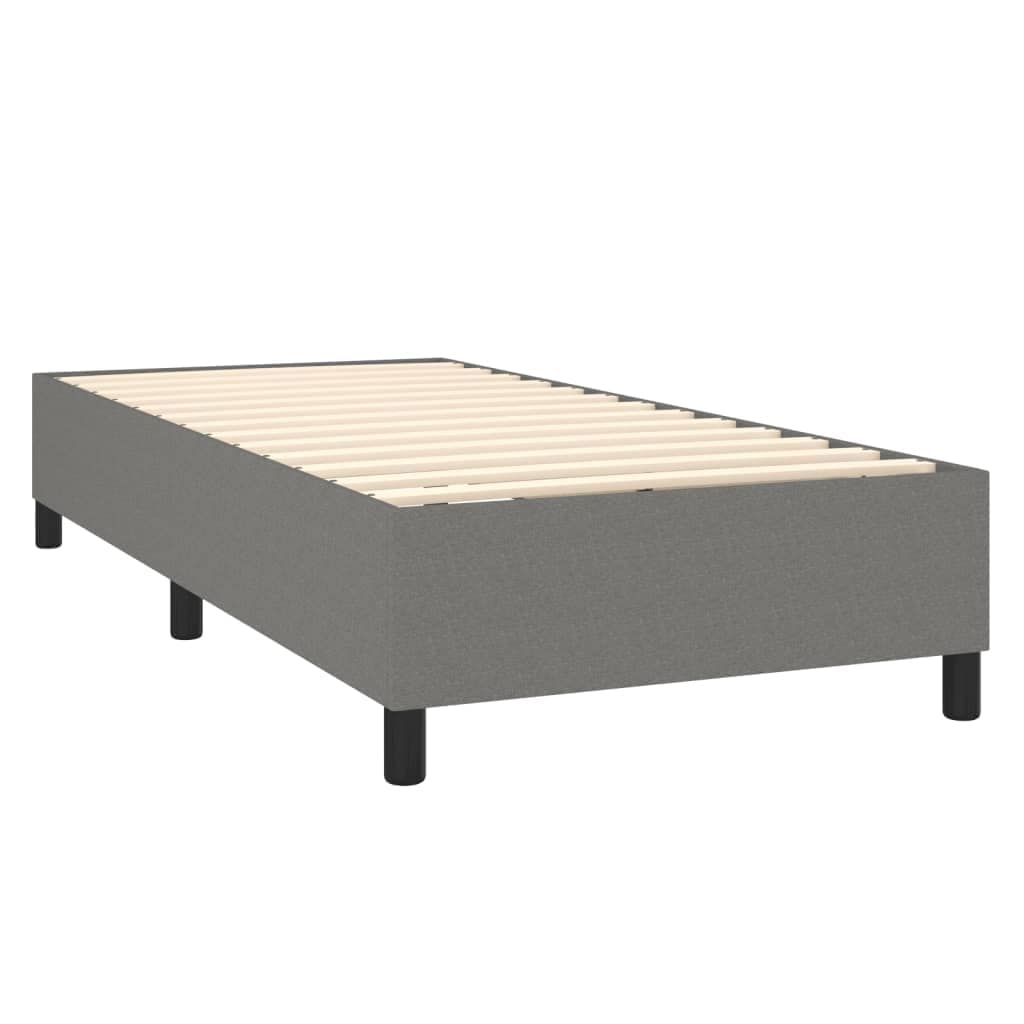 vidaXL Struttura per letto a molle con base a piattaforma e materasso in tessuto