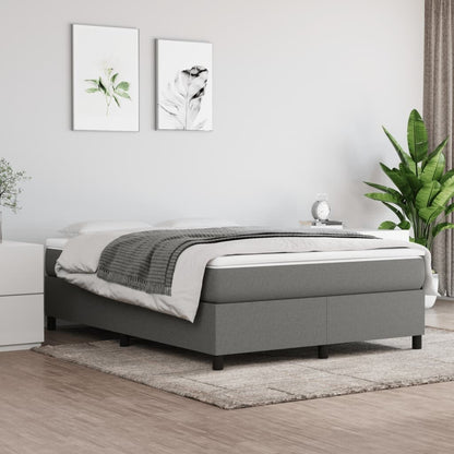 vidaXL Struttura per letto a molle con base a piattaforma e materasso in tessuto