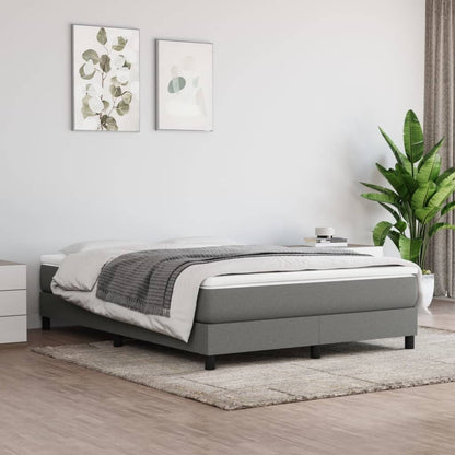 vidaXL Struttura per letto a molle con base a piattaforma e materasso in tessuto