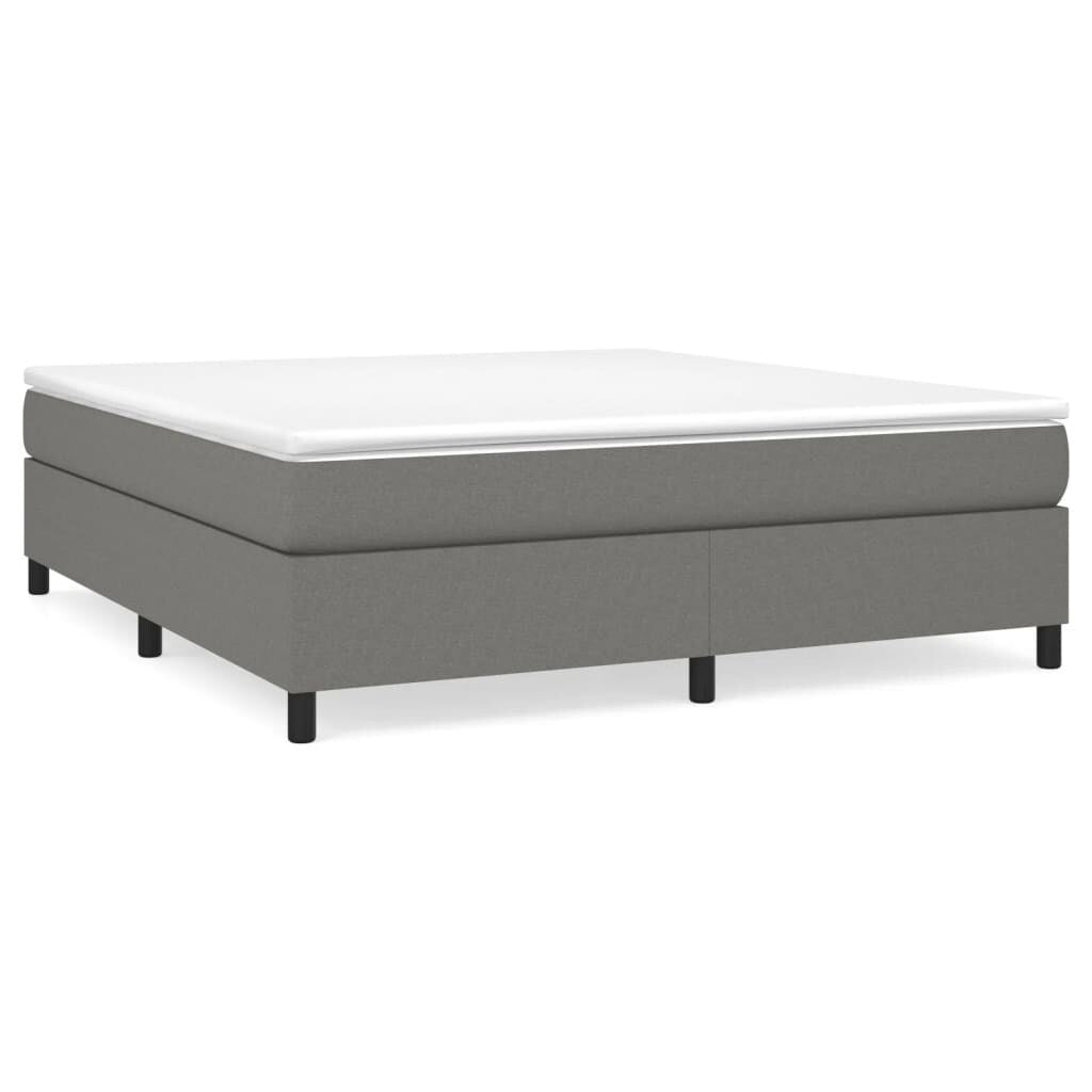 vidaXL Struttura per letto a molle con base a piattaforma e materasso in tessuto