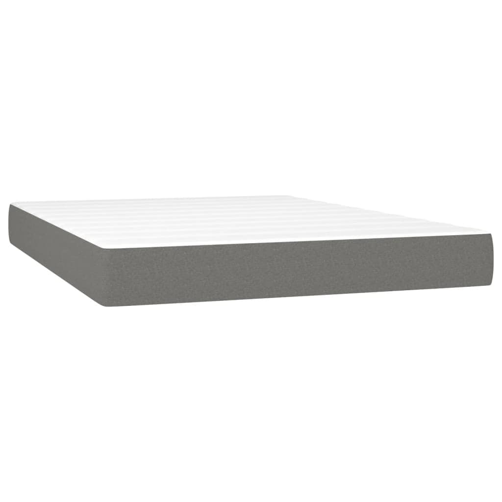 vidaXL Struttura per letto a molle con base a piattaforma e materasso in tessuto