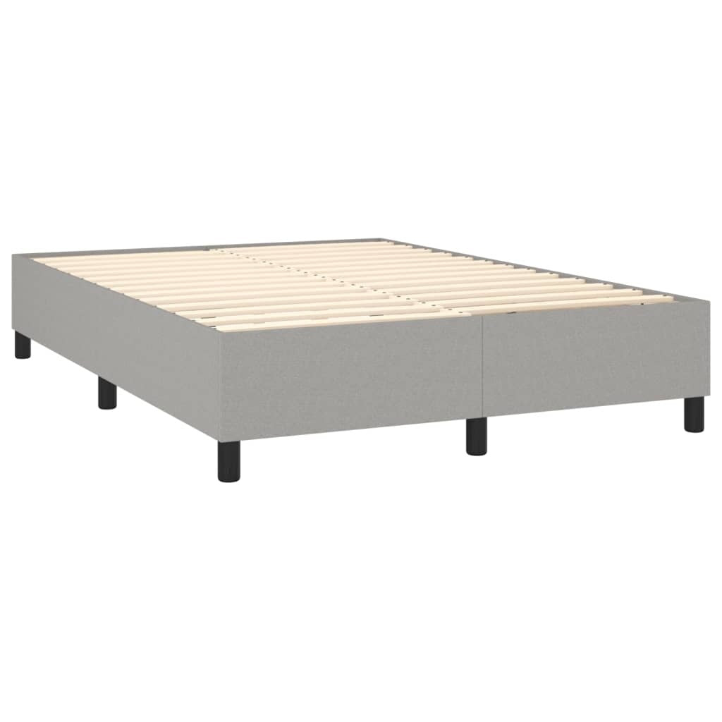 vidaXL Struttura per letto a molle con base a piattaforma e materasso in tessuto