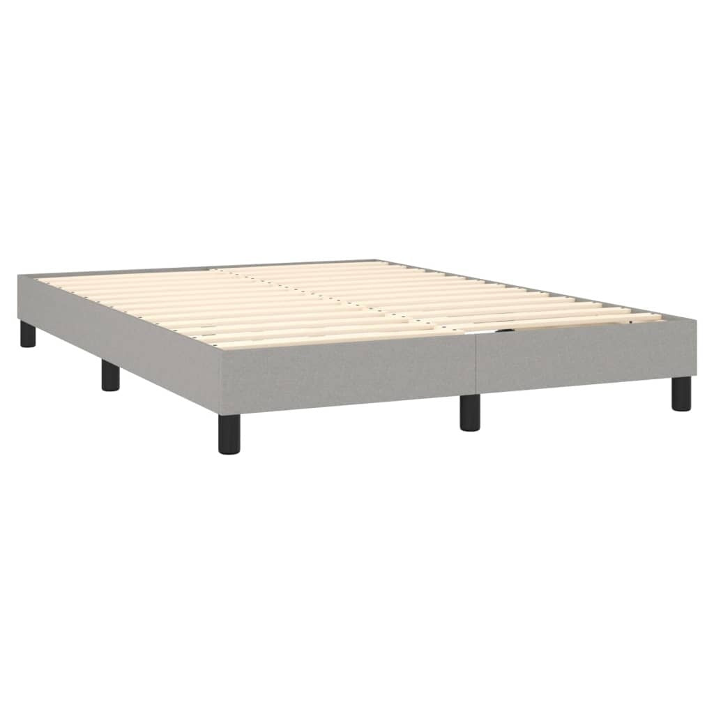 vidaXL Struttura per letto a molle con base a piattaforma e materasso in tessuto