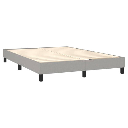 vidaXL Struttura per letto a molle con base a piattaforma e materasso in tessuto
