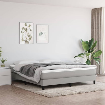 vidaXL Struttura per letto a molle con base a piattaforma e materasso in tessuto