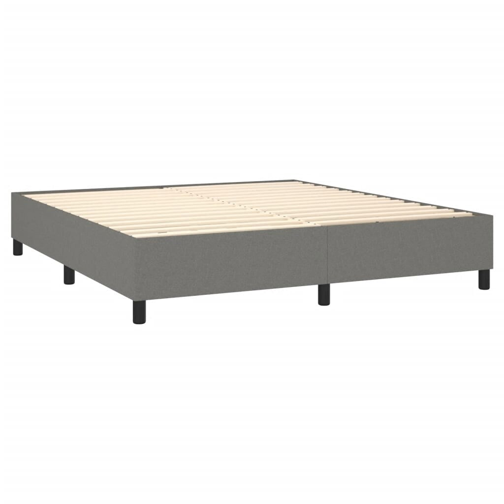 vidaXL Struttura per letto a molle con base a piattaforma e materasso in tessuto