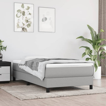 vidaXL Struttura per letto a molle con base a piattaforma e materasso in tessuto