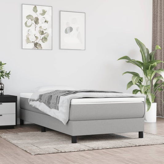 vidaXL Struttura per letto a molle con base a piattaforma e materasso in tessuto