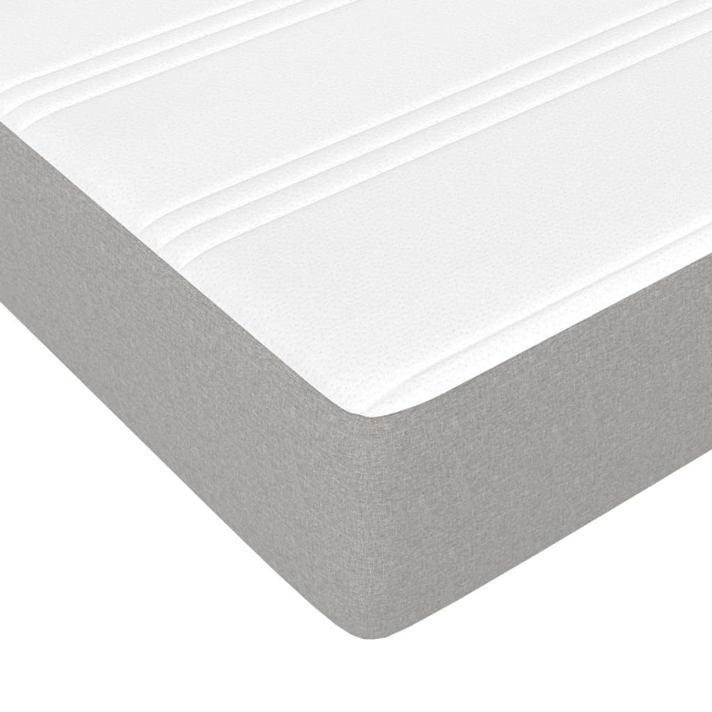 vidaXL Struttura per letto a molle con base a piattaforma e materasso in tessuto