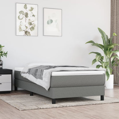 vidaXL Struttura per letto a molle con base a piattaforma e materasso in tessuto