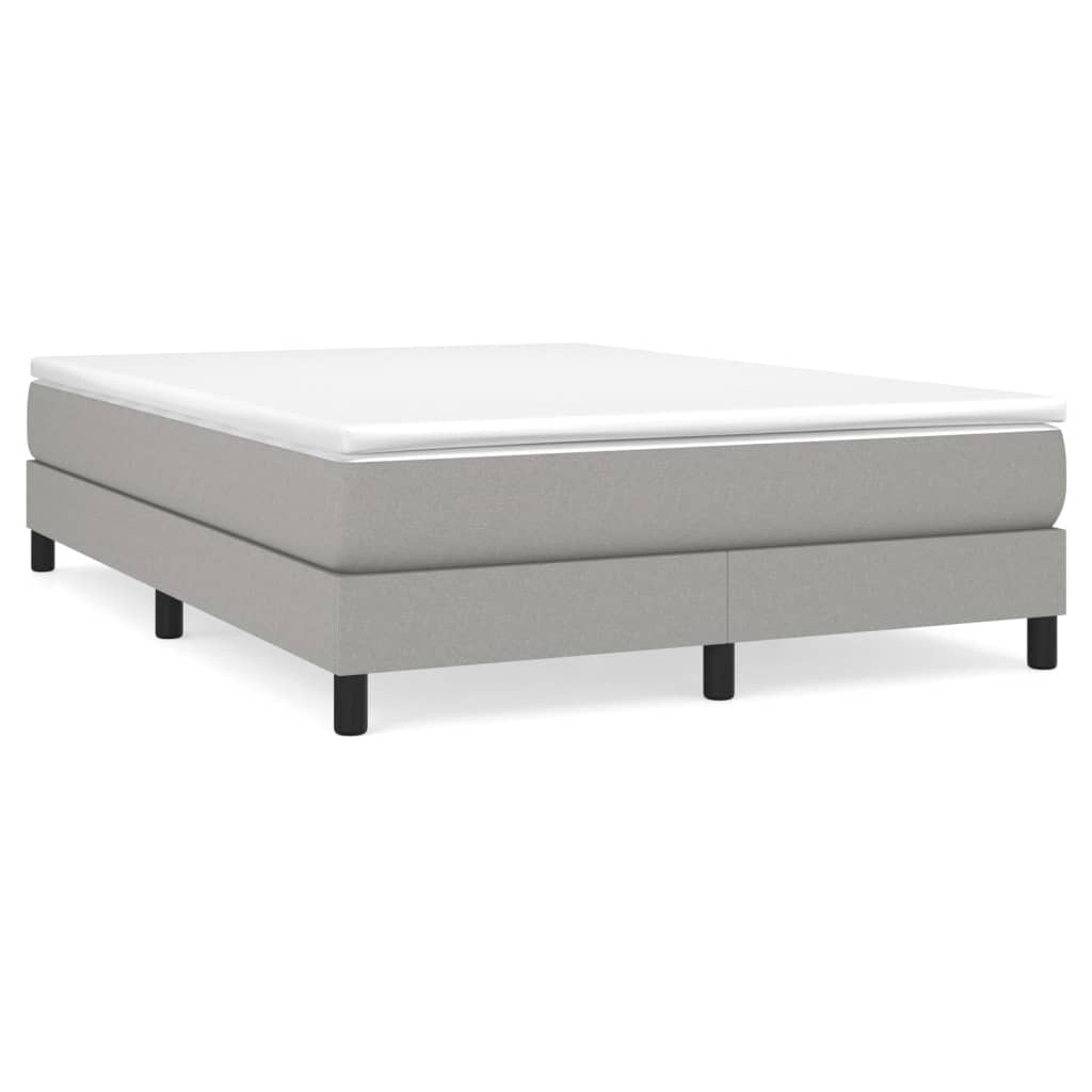 vidaXL Struttura per letto a molle con base a piattaforma e materasso in tessuto
