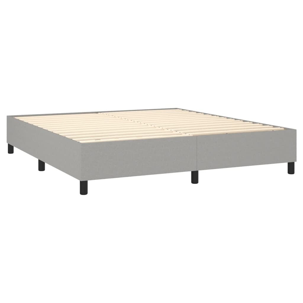 vidaXL Struttura per letto a molle con base a piattaforma e materasso in tessuto