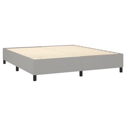 vidaXL Struttura per letto a molle con base a piattaforma e materasso in tessuto