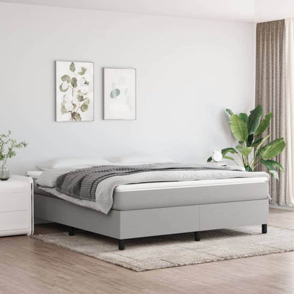 vidaXL Struttura per letto a molle con base a piattaforma e materasso in tessuto