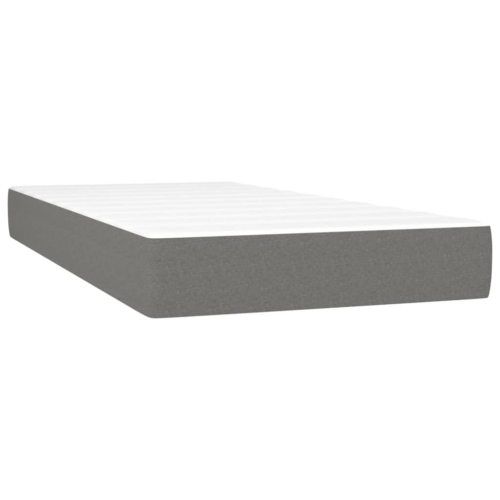 vidaXL Struttura per letto a molle con base a piattaforma e materasso in tessuto
