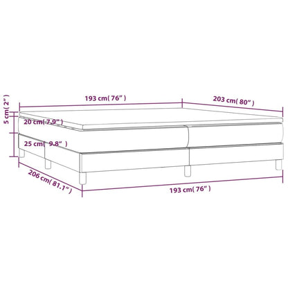 vidaXL Struttura Letto Box Spring Piattaforma Letto con Materasso per Camera da Letto Velluto
