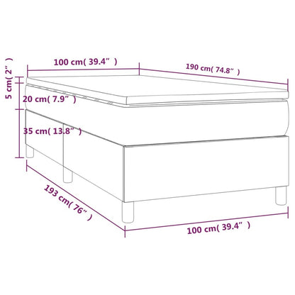 vidaXL Struttura Letto Box Spring Piattaforma Letto con Materasso per Camera da Letto Velluto