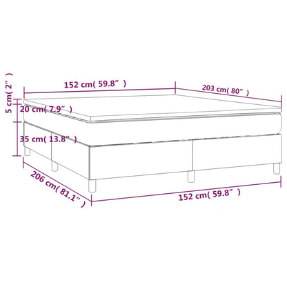 vidaXL Struttura Letto Box Spring Piattaforma Letto con Materasso per Camera da Letto Velluto