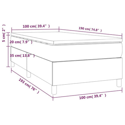 vidaXL Struttura Letto Box Spring Piattaforma Letto con Materasso per Camera da Letto Velluto