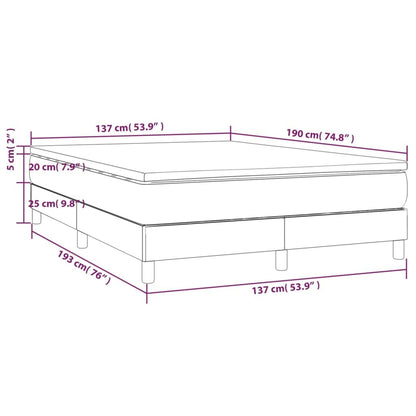 vidaXL Struttura Letto Box Spring Piattaforma Letto con Materasso per Camera da Letto Velluto