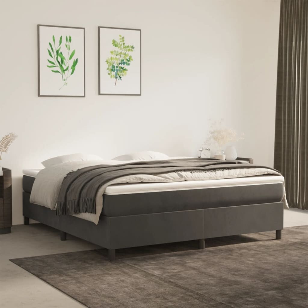 vidaXL Struttura Letto Box Spring Piattaforma Letto con Materasso per Camera da Letto Velluto