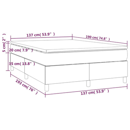 vidaXL Struttura Letto Box Spring Piattaforma Letto con Materasso per Camera da Letto Velluto