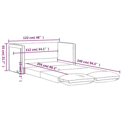 vidaXL Divano letto da pavimento grigio scuro in velluto compatto - 48,0 x 48,0 x 21,7 cm