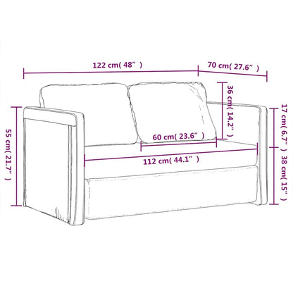 vidaXL Divano letto da pavimento grigio scuro in velluto compatto - 48,0 x 48,0 x 21,7 cm