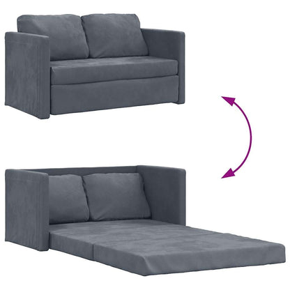 vidaXL Divano letto da pavimento grigio scuro in velluto compatto - 48,0 x 48,0 x 21,7 cm