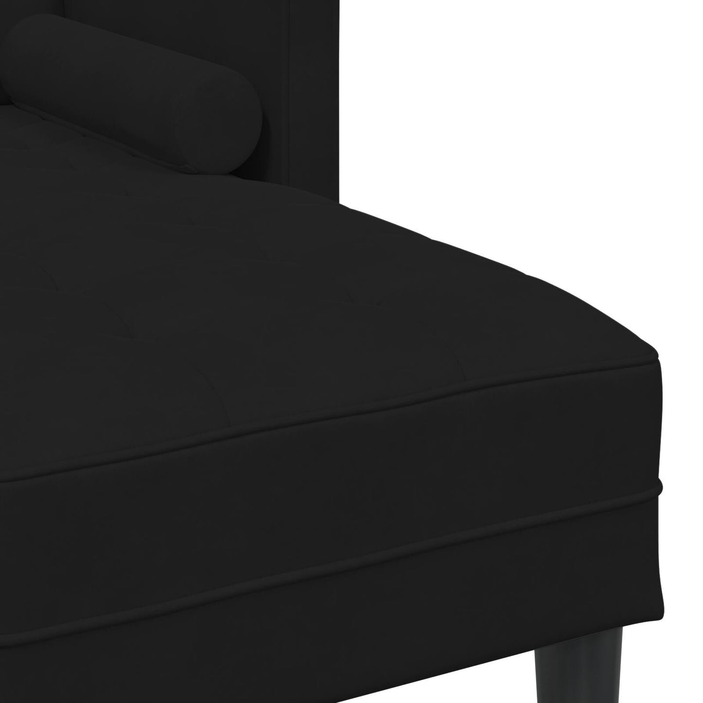 vidaXL Divano da giardino a L in velluto nero/grigio scuro/grigio chiaro - 68,1 x 51,6 x 26,4