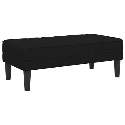 vidaXL Divano da giardino a L in velluto nero/grigio scuro/grigio chiaro - 68,1 x 51,6 x 26,4