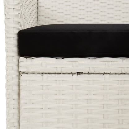 vidaXL Sedie da giardino per tutte le stagioni, sedia da pranzo singola con cuscini in polyrattan
