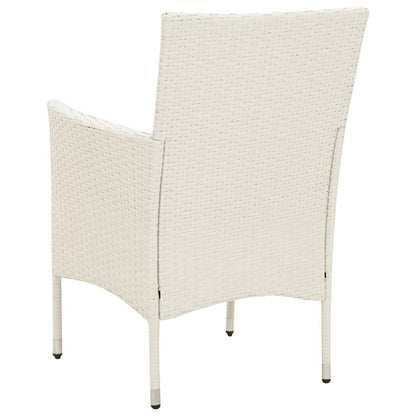 vidaXL Sedie da giardino per tutte le stagioni, sedia da pranzo singola con cuscini in polyrattan