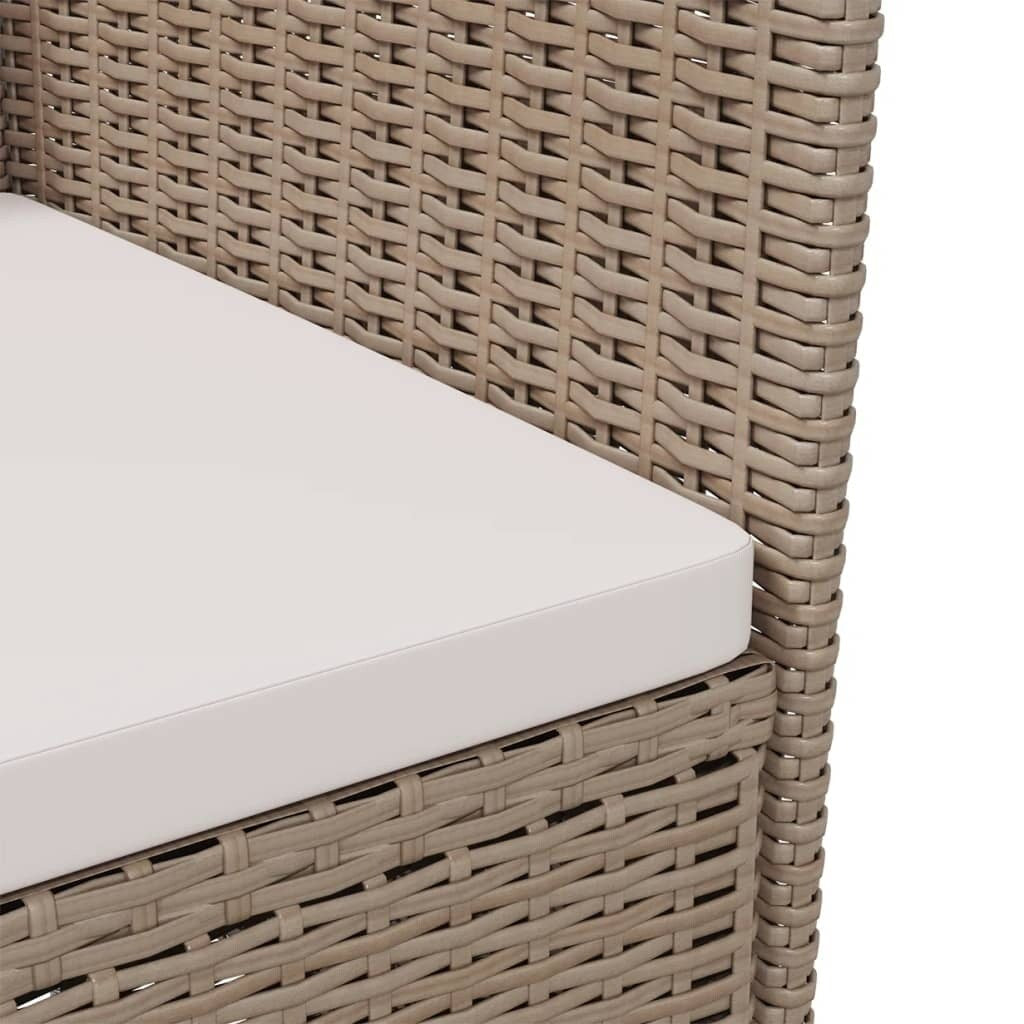 vidaXL Sedie da giardino per tutte le stagioni, sedia da pranzo singola con cuscini in polyrattan