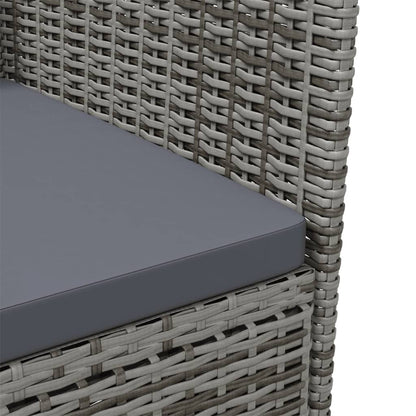 vidaXL Sedie da giardino per tutte le stagioni, sedia da pranzo singola con cuscini in polyrattan