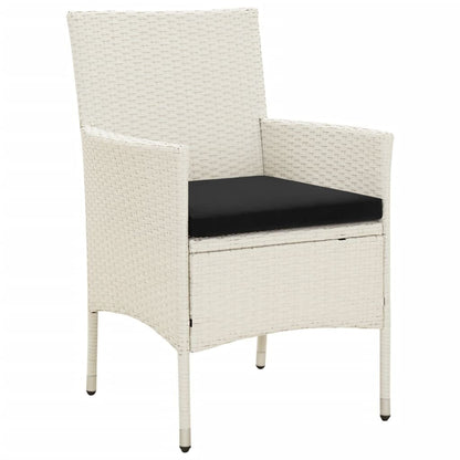 vidaXL Sedie da giardino per tutte le stagioni, sedia da pranzo singola con cuscini in polyrattan