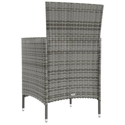 vidaXL Sedie da giardino per tutte le stagioni, sedia da pranzo singola con cuscini in polyrattan