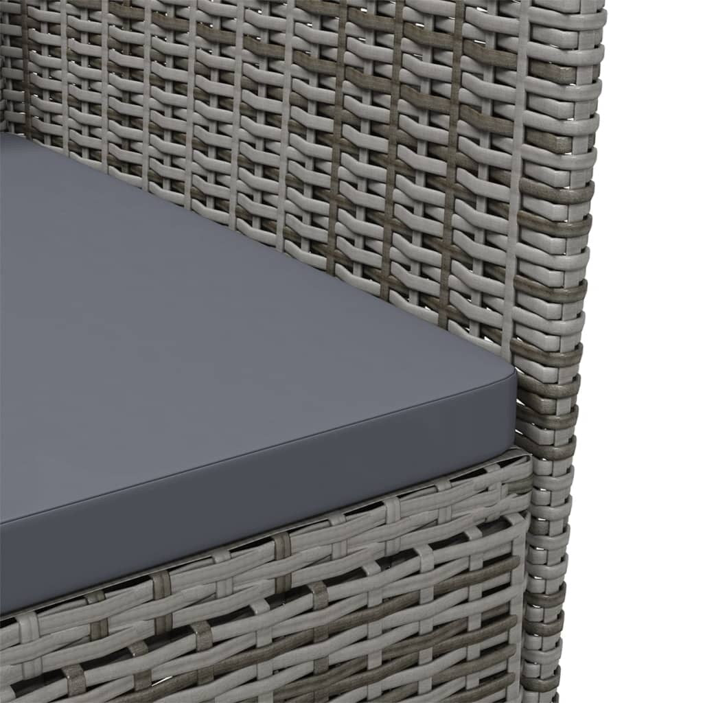 vidaXL Sedie da giardino per tutte le stagioni, sedia da pranzo singola con cuscini in polyrattan