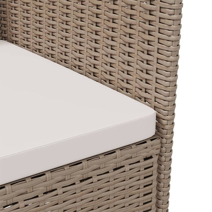 vidaXL Sedie da giardino per tutte le stagioni, sedia da pranzo singola con cuscini in polyrattan